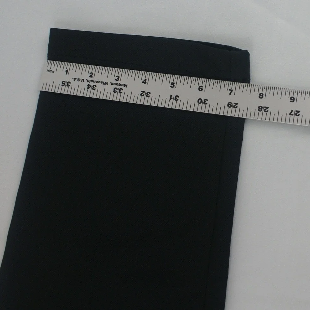 Banana Republic Mens Flat Front Pants Black Zip‎ Pockets 38x29